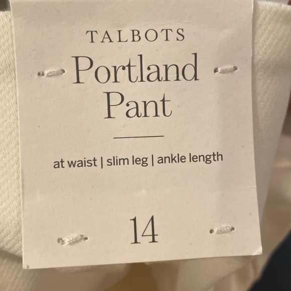 TALBOTS WOMENS PORTLAND PANTS IVORY - Picture 3 of 3